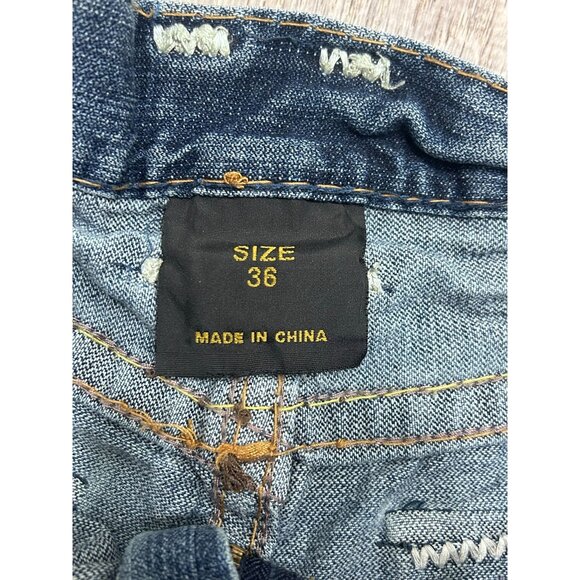 True Religion Ricky Jeans Men's Size 36 Super Straight Leg Outdoor Denim Blue - Picture 3 of 7